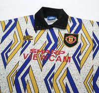 1993/95 SCHMEICHEL #1 Manchester United Vintage Umbro Away GK Football Shirt (L)