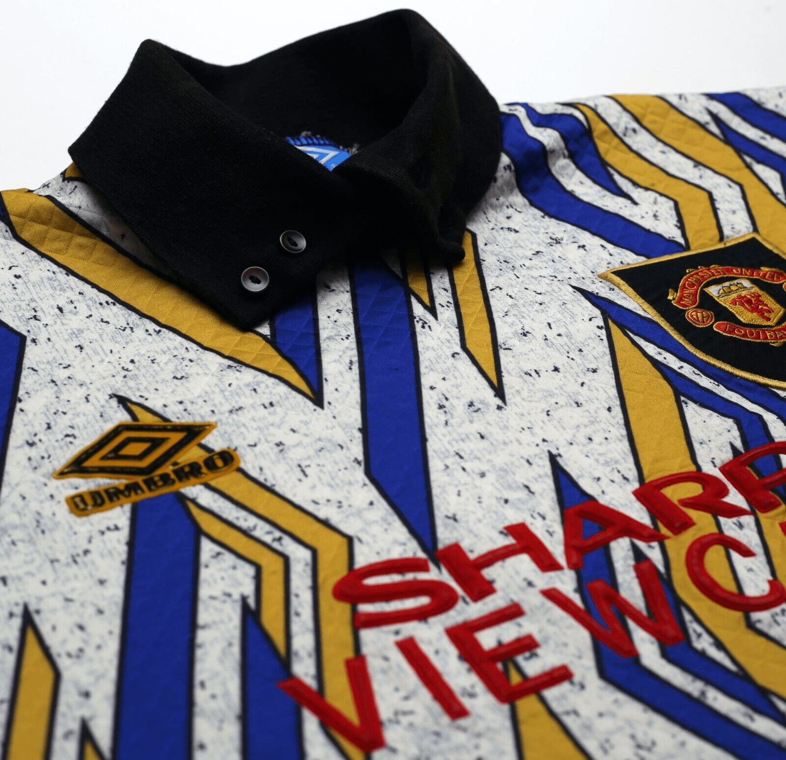 1993/95 SCHMEICHEL #1 Manchester United Vintage Umbro Away GK Football Shirt (S)