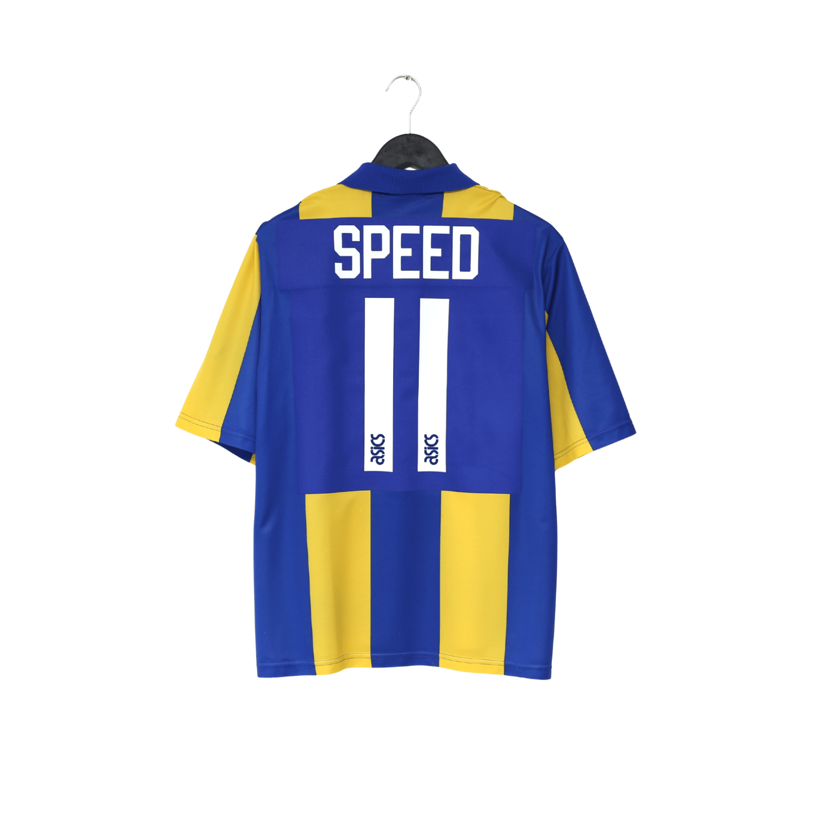 1993/95 SPEED #11 Leeds United Vintage ASICS Away Football Shirt (L)