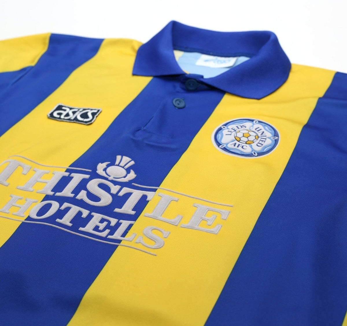 1993/95 SPEED #11 Leeds United Vintage ASICS Away Football Shirt (L)