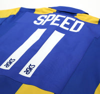1993/95 SPEED #11 Leeds United Vintage ASICS Away Football Shirt (L)
