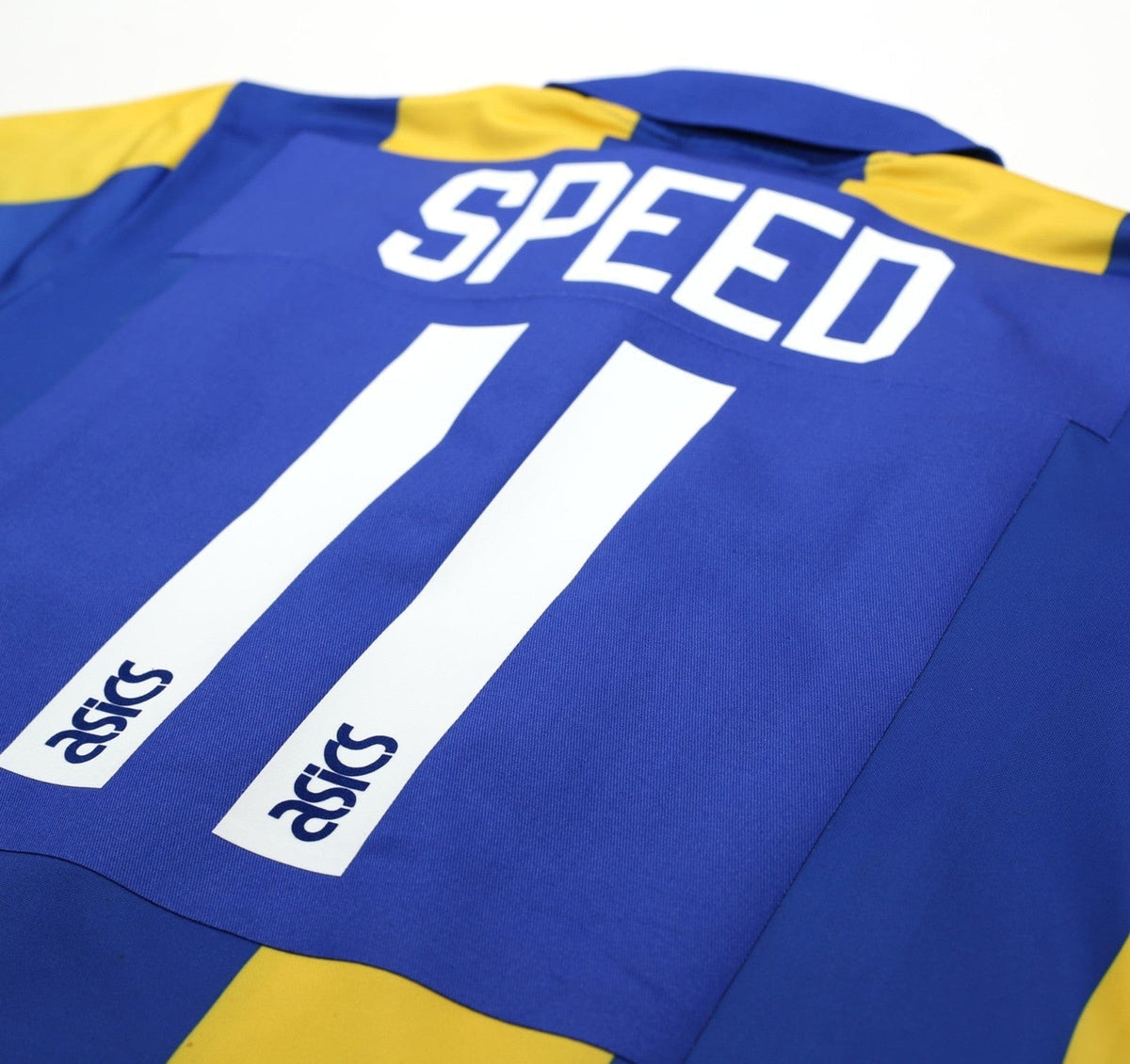 1993/95 SPEED #11 Leeds United Vintage ASICS Away Football Shirt (L)