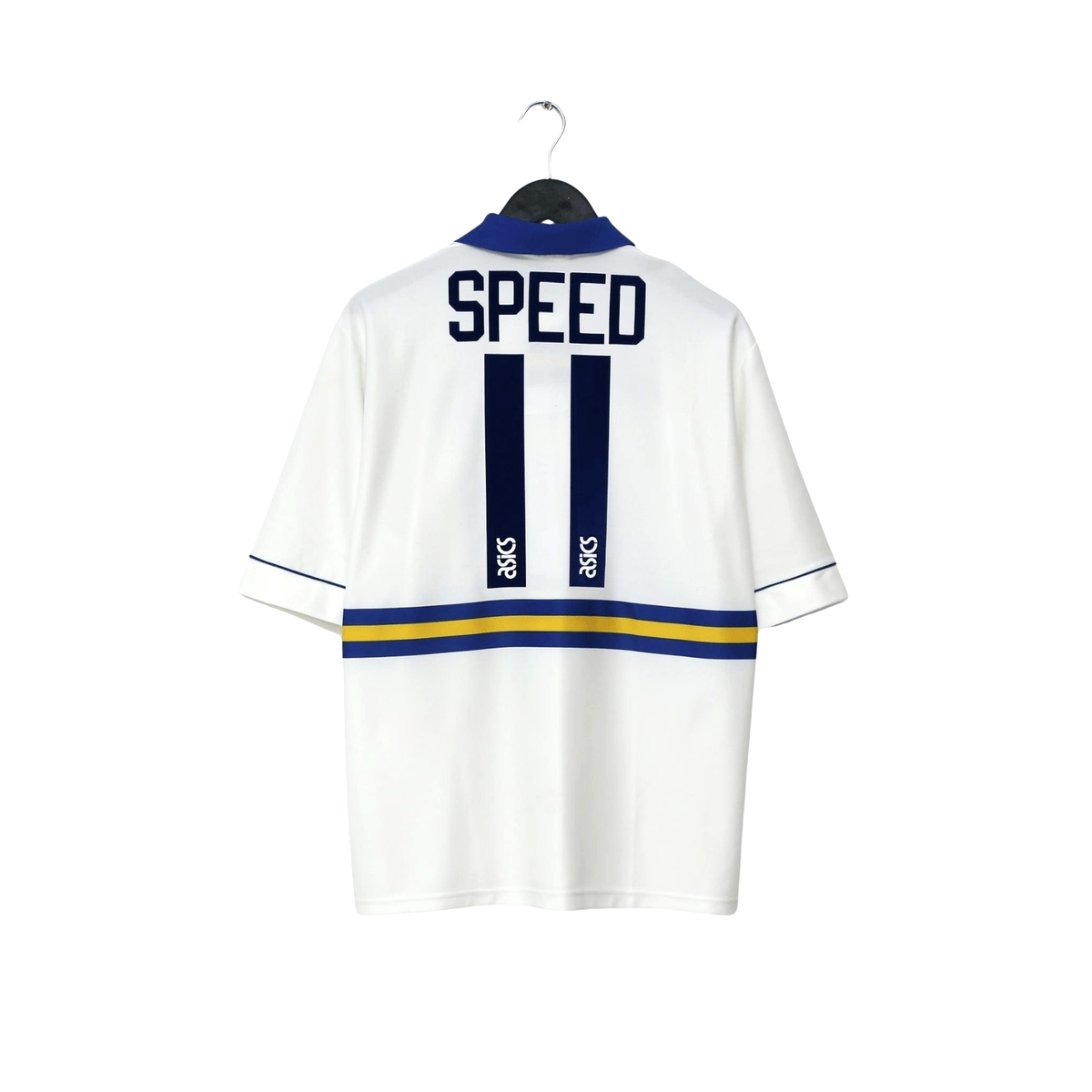 1993/95 Speed #11 Leeds United Vintage ASICS Home Football Shirt (L)