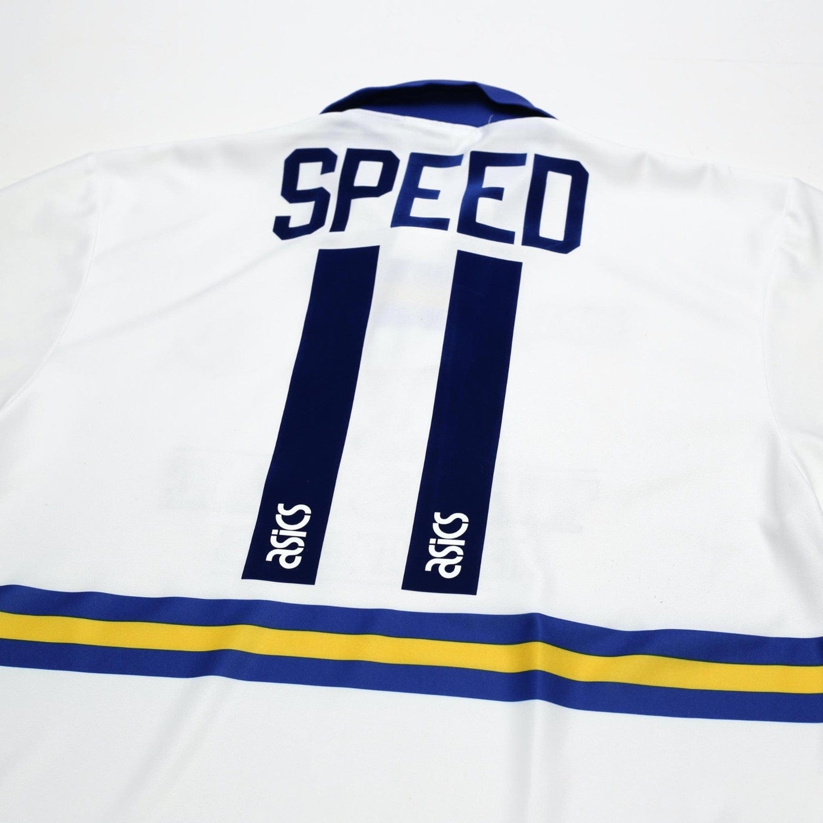 1993/95 Speed #11 Leeds United Vintage ASICS Home Football Shirt (L)