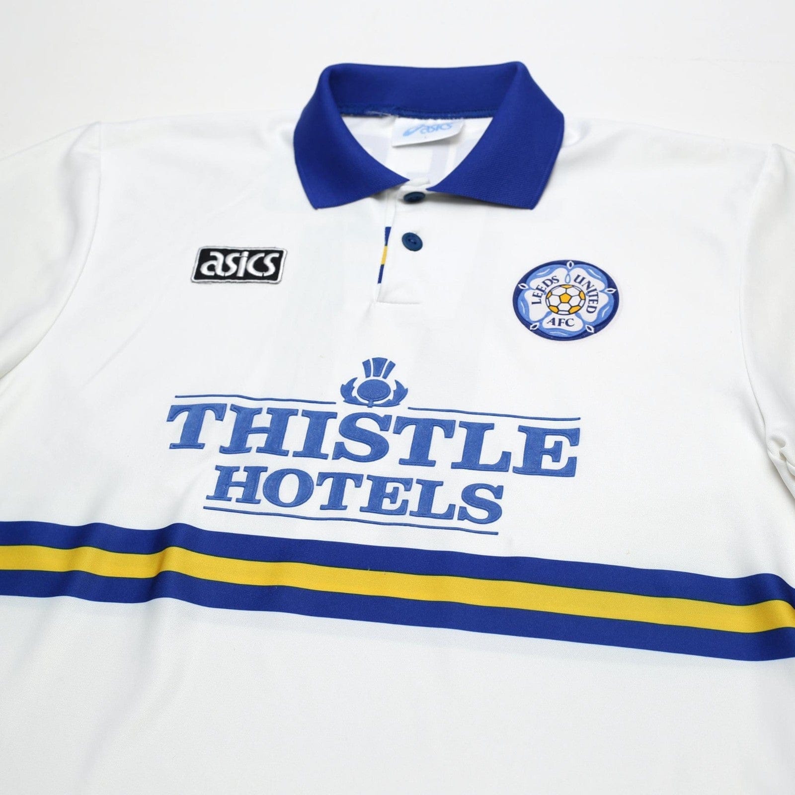 1993/95 Speed #11 Leeds United Vintage ASICS Home Football Shirt (L)