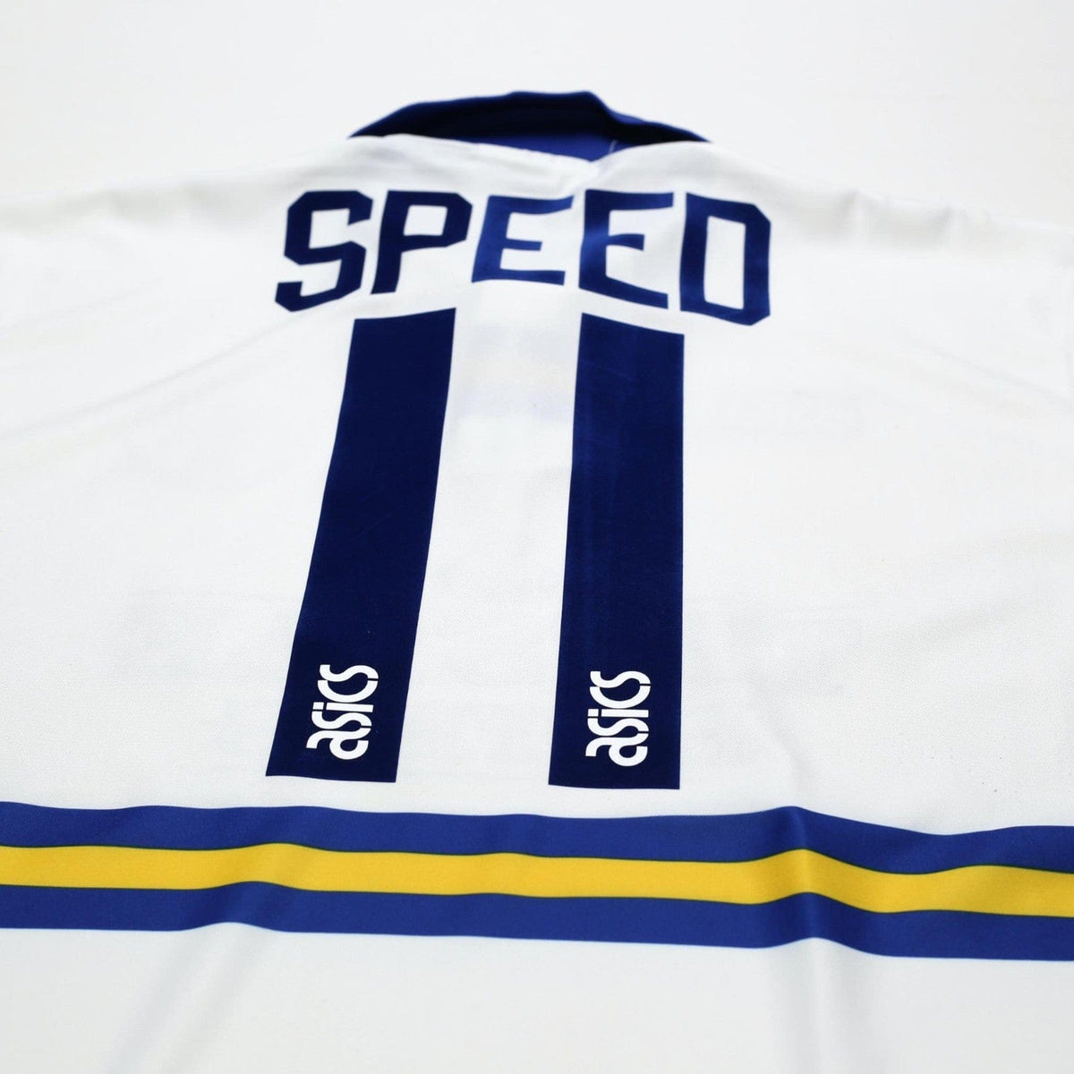 1993/95 Speed #11 Leeds United Vintage ASICS Home Football Shirt (L)