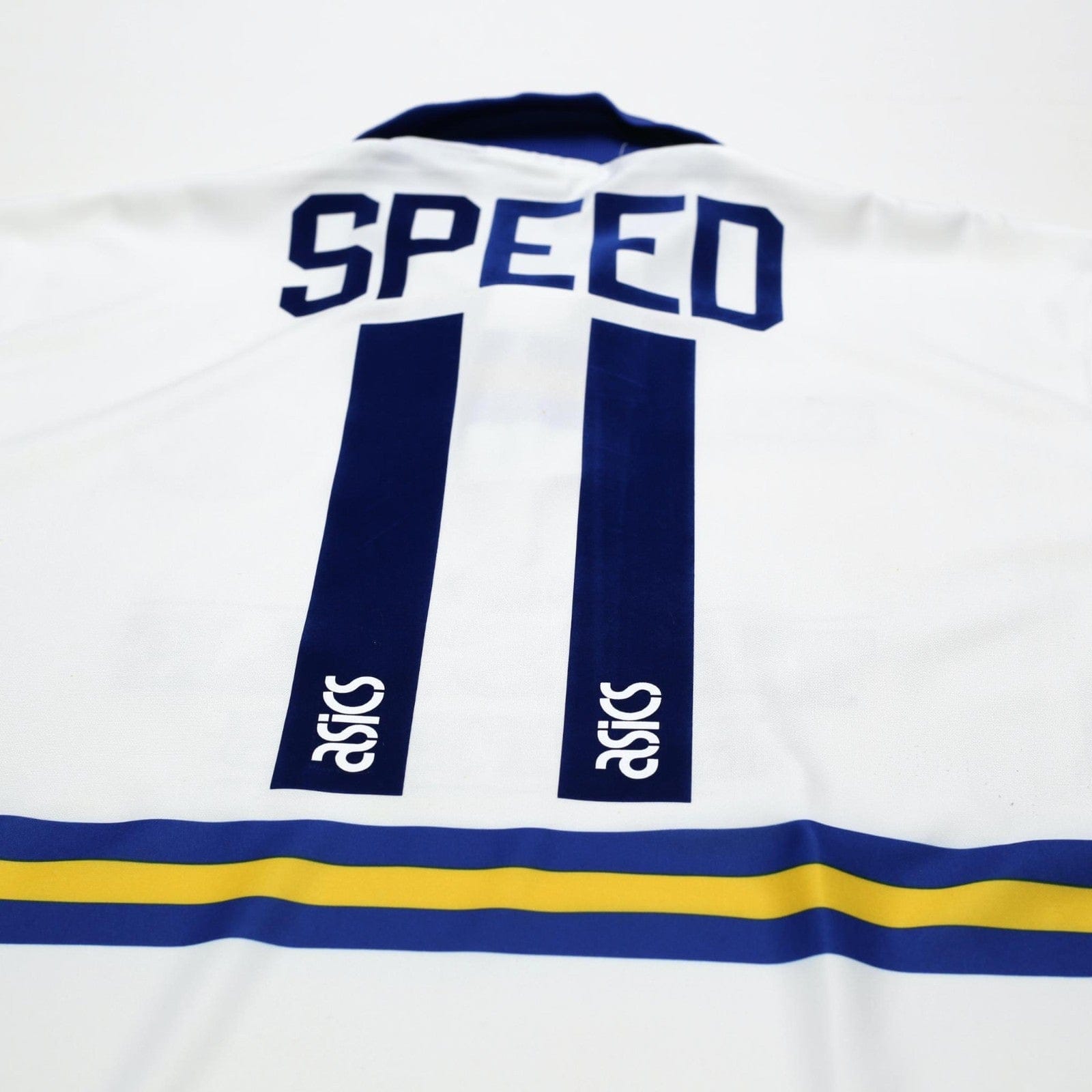 1993/95 Speed #11 Leeds United Vintage ASICS Home Football Shirt (L)