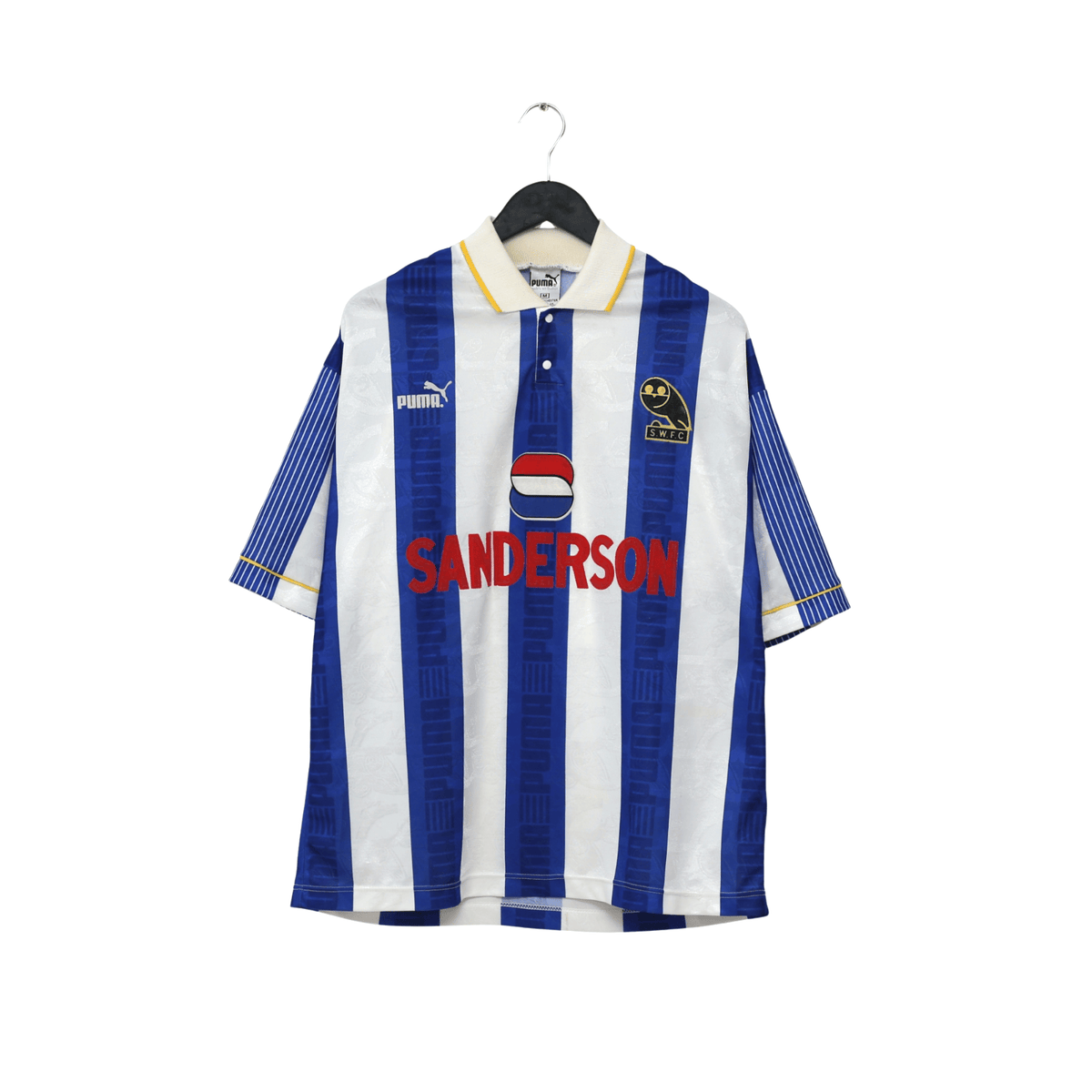 1993/95 Waddle #8 Sheffield Wednesday Vintage Puma Home Football Shirt (M/L)