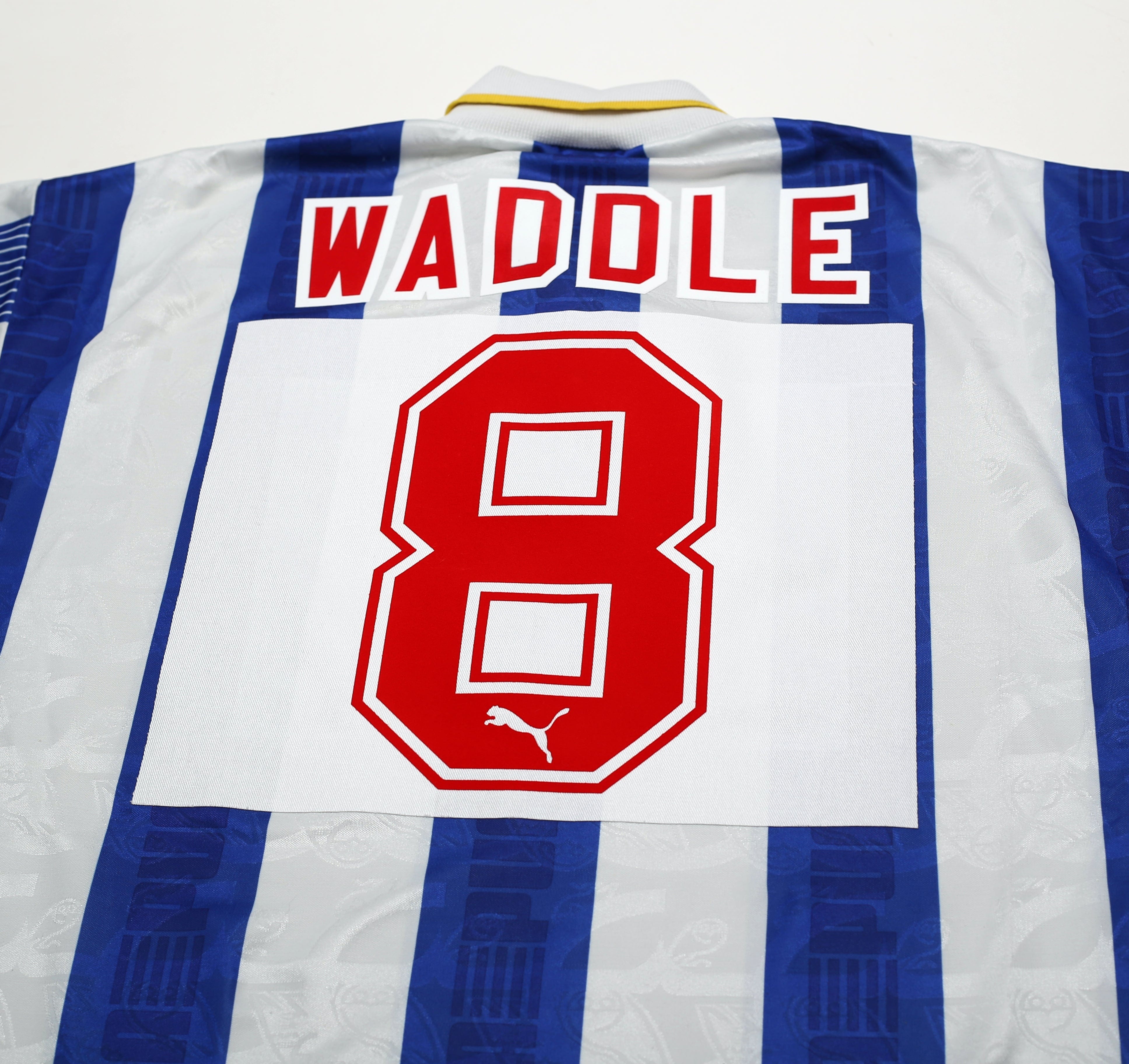 1993/95 WADDLE Sheffield Wednesday Vintage Puma Home Football Shirt (L
