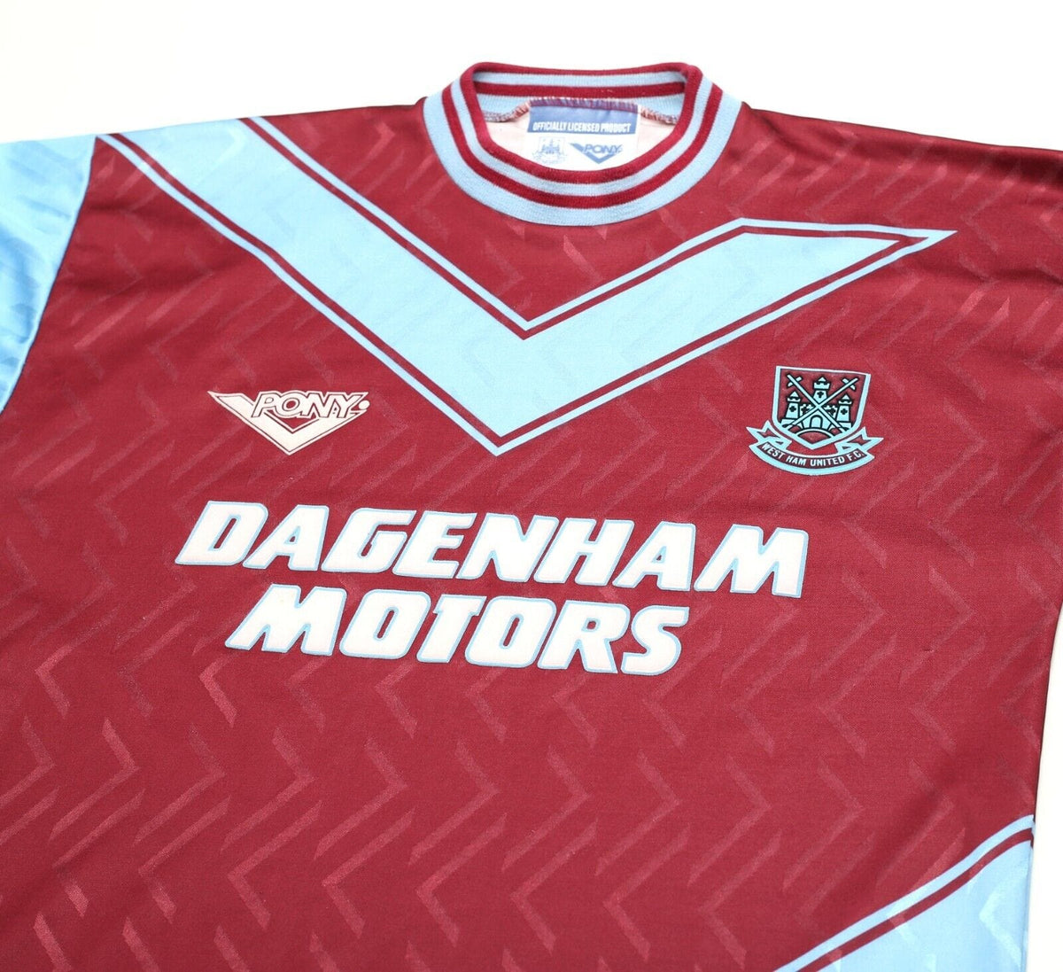 1993/95 WEST HAM UNITED Vintage PONY Football Shirt Jersey (M) 38/40