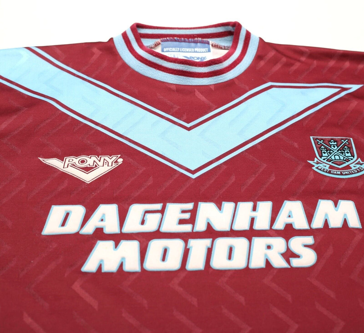 1993/95 WEST HAM UNITED Vintage PONY Football Shirt Jersey (M) 38/40