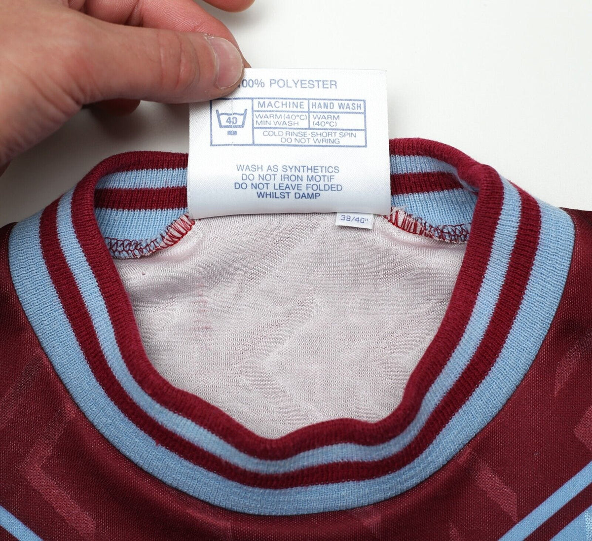 1993/95 WEST HAM UNITED Vintage PONY Football Shirt Jersey (M) 38/40