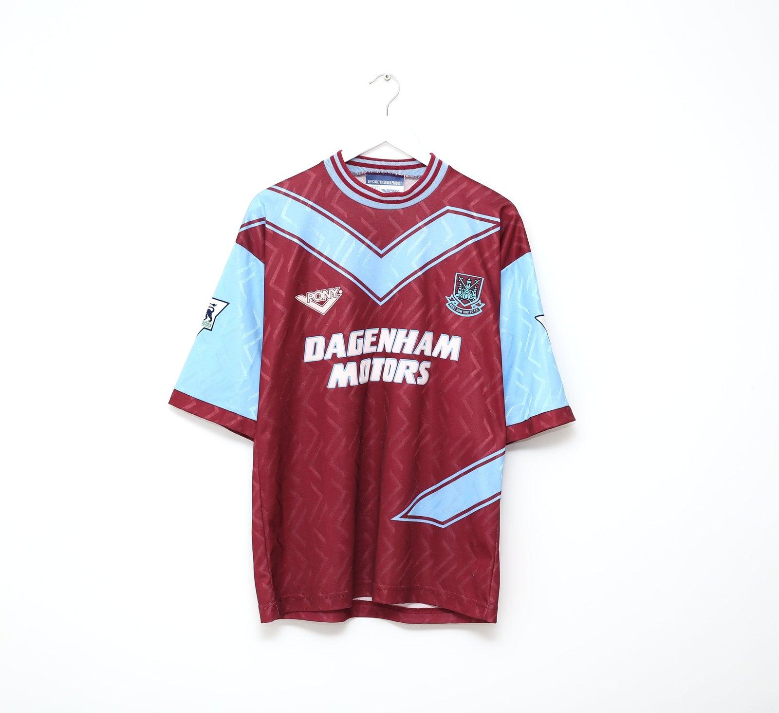 1993/95 WEST HAM UNITED Vintage PONY Football Shirt Jersey (M) 38/40