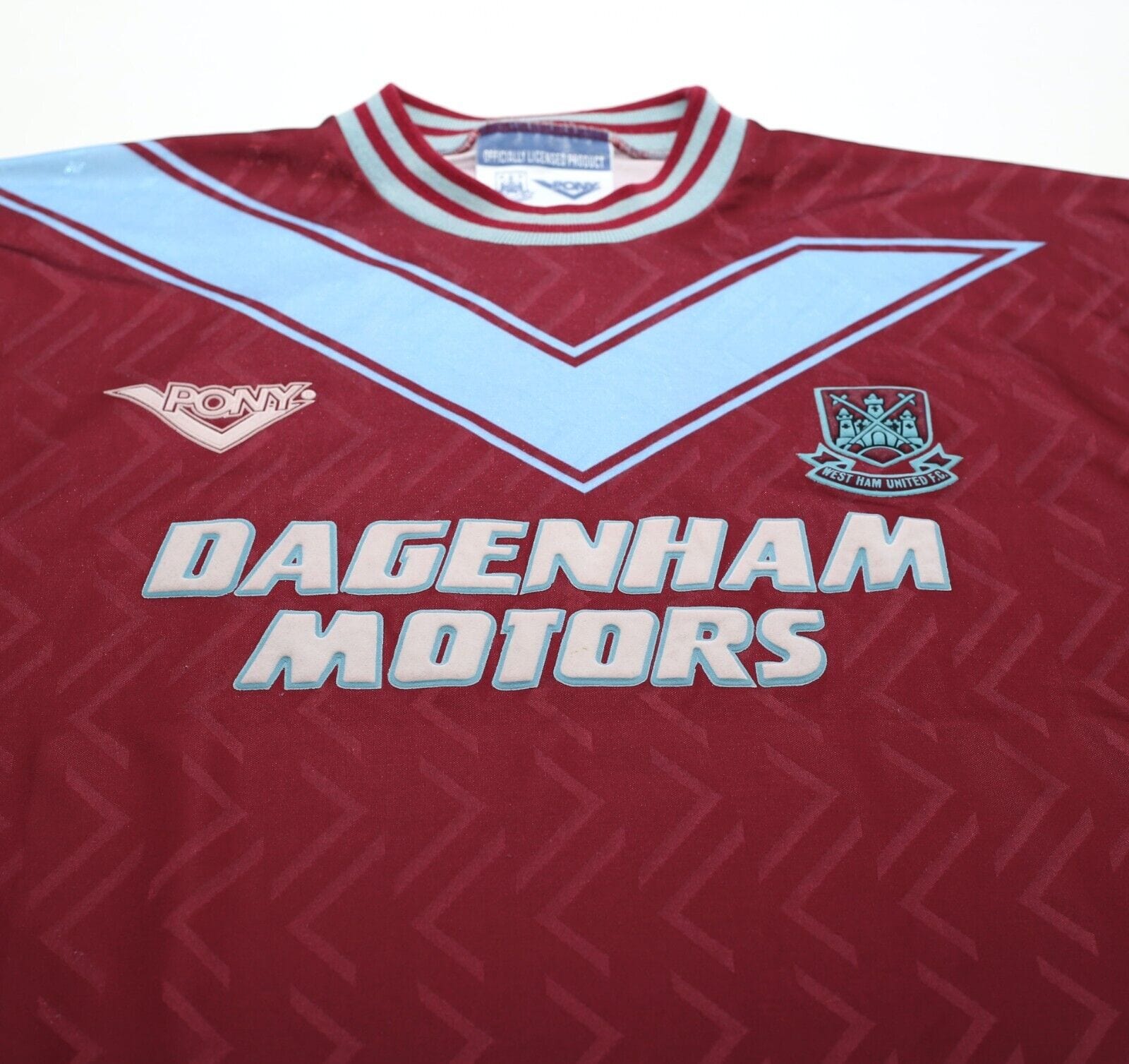 1993/95 WEST HAM UNITED Vintage PONY Home Football Shirt (M) 38/40