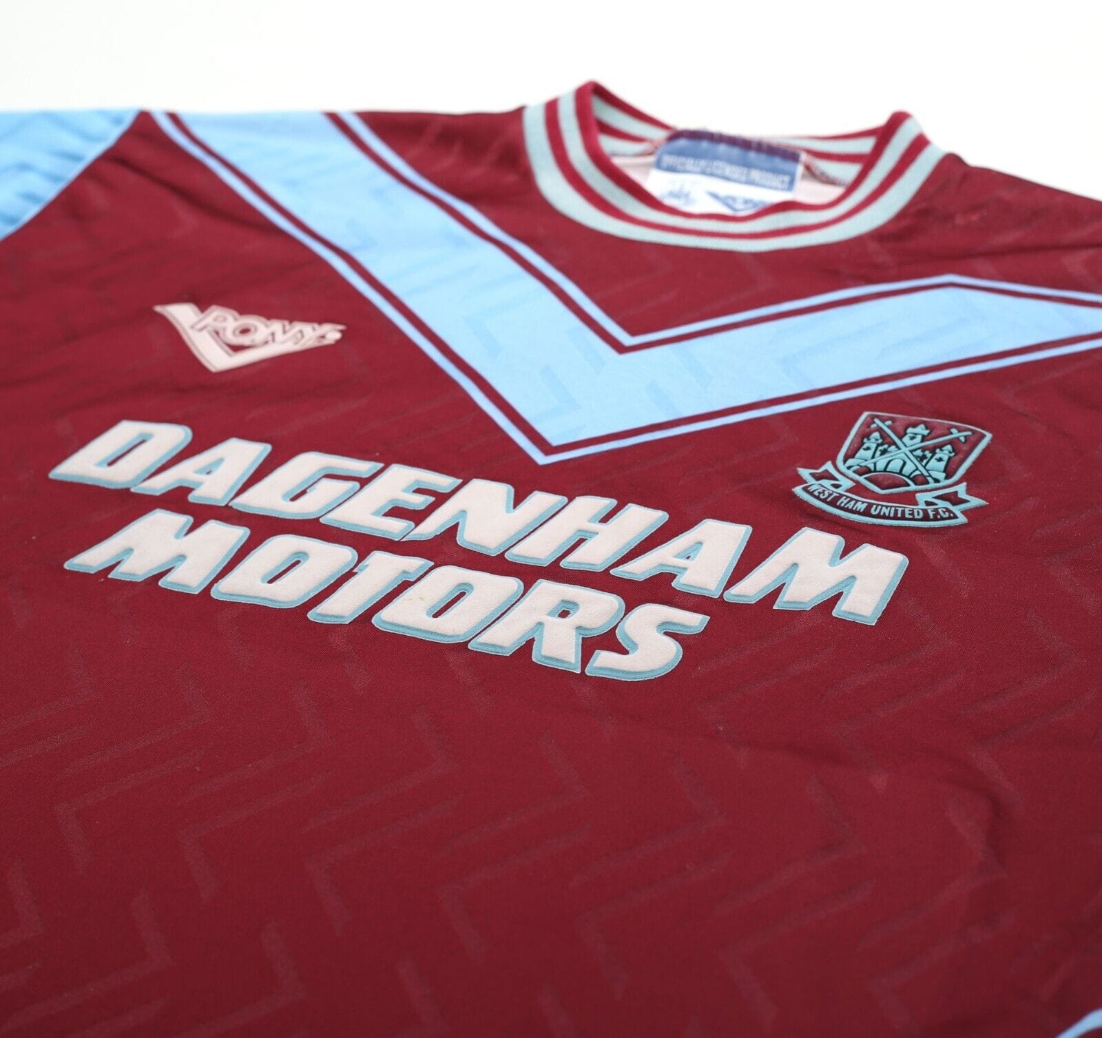 1993/95 WEST HAM UNITED Vintage PONY Home Football Shirt (M) 38/40