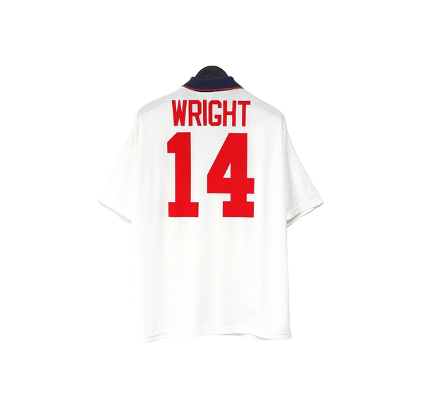 ウェールズ代表 93-95 アウェイ UMBRO ユニフォーム M 白 1993-95-wright-14-england-
