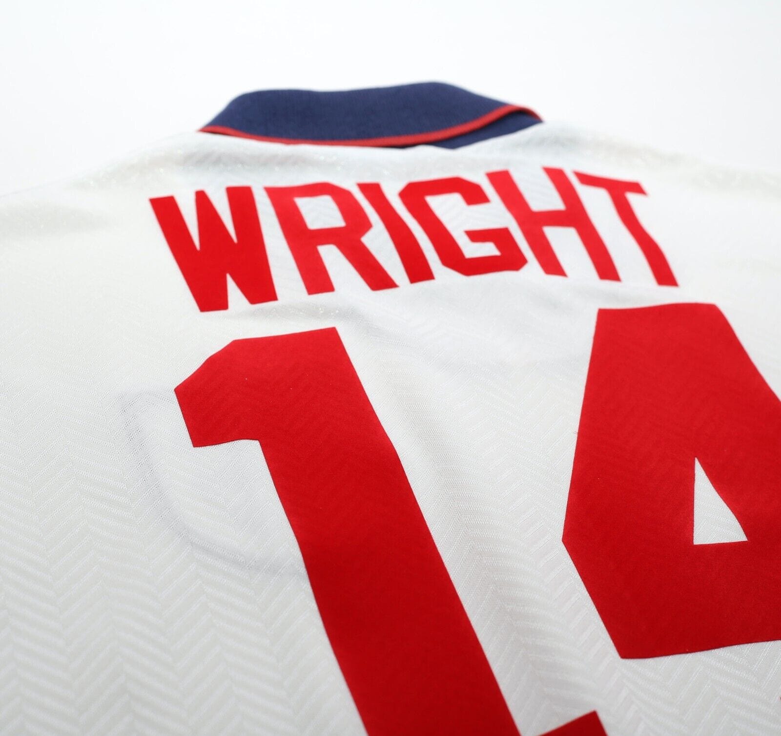 1993/95 WRIGHT #14 England Vintage Umbro Home Football Shirt (L) US Cup 93