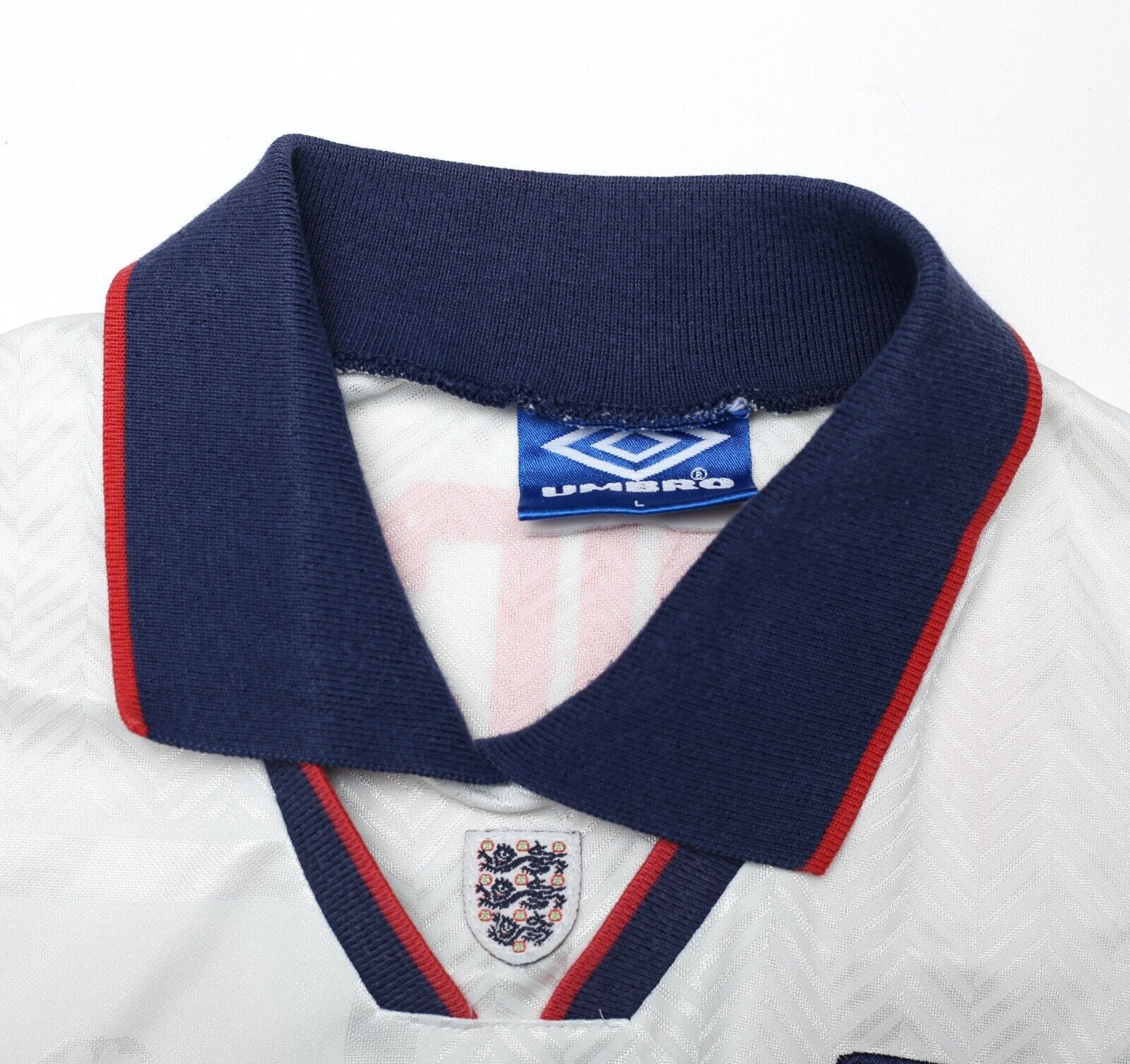 1993/95 WRIGHT #14 England Vintage Umbro Home Football Shirt (L) US Cup 93