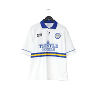 1993/95 YEBOAH #21 Leeds United Vintage ASICS Home Football Shirt (L)