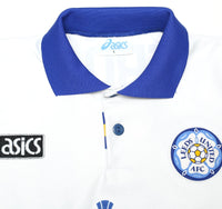 1993/95 YEBOAH #21 Leeds United Vintage ASICS Home Football Shirt (L)