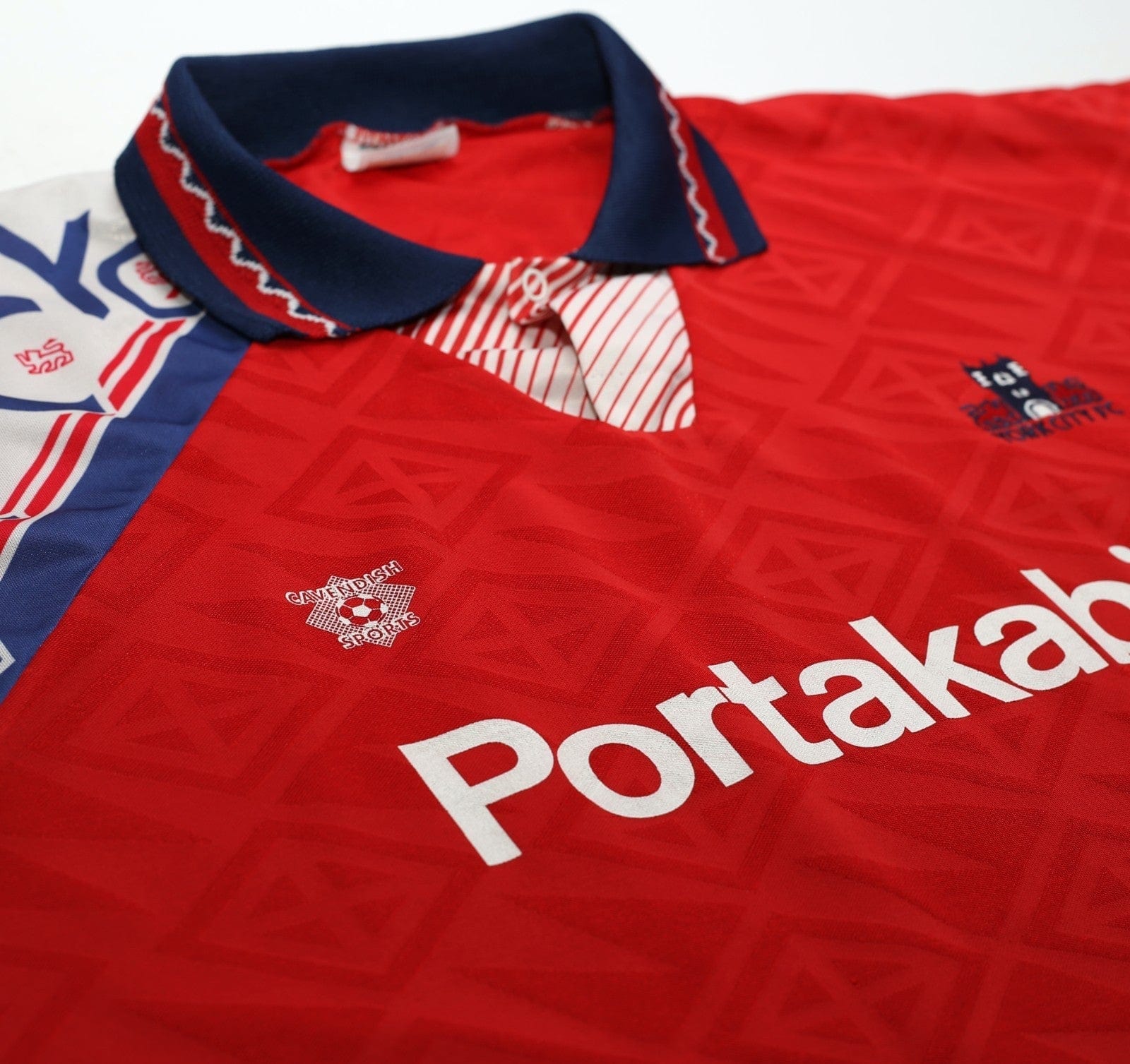 1993/95 YORK CITY Vintage Cavendish Sports Home Football Shirt Jersey (L)