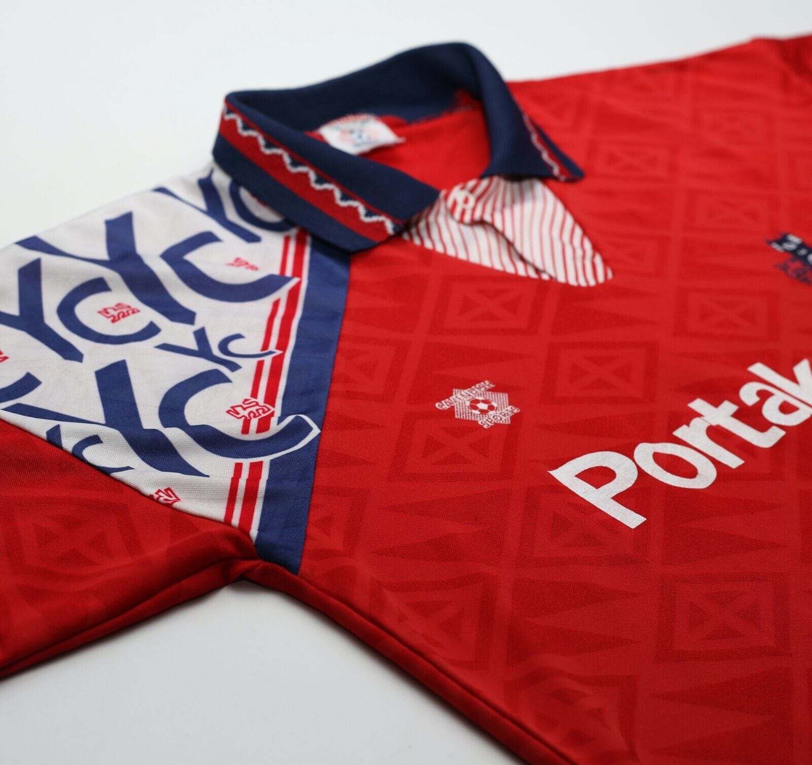 1993/95 YORK CITY Vintage Cavendish Sports Home Football Shirt Jersey (M)