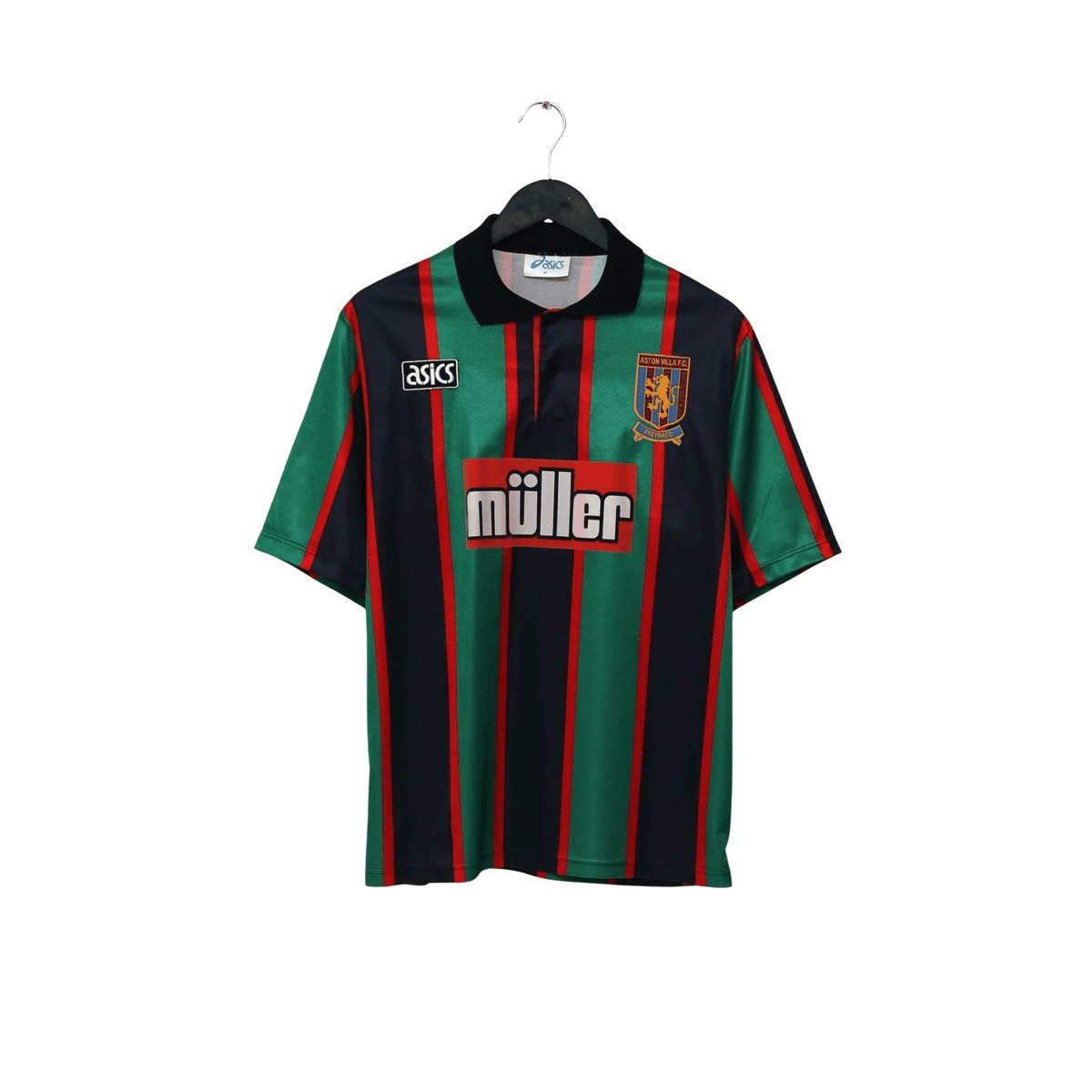 1993/95 Yorke #18 Aston Villa Vintage Asics Away Football Shirt (M)