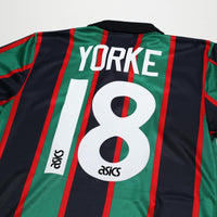 1993/95 Yorke #18 Aston Villa Vintage Asics Away Football Shirt (M)