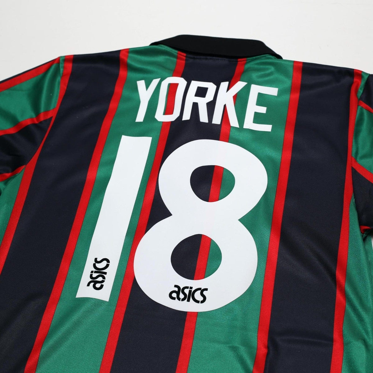 1993/95 Yorke #18 Aston Villa Vintage Asics Away Football Shirt (M)