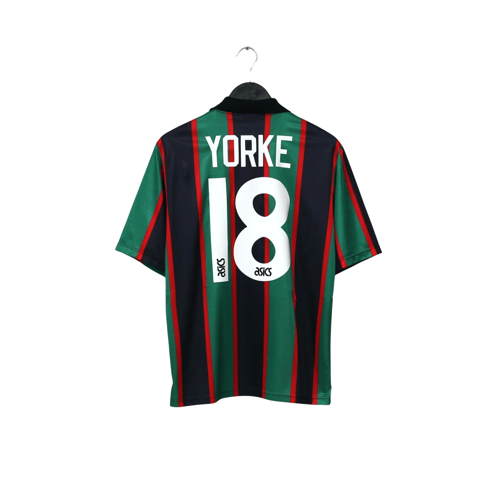 1993/95 Yorke #18 Aston Villa Vintage Asics Away Football Shirt (M)