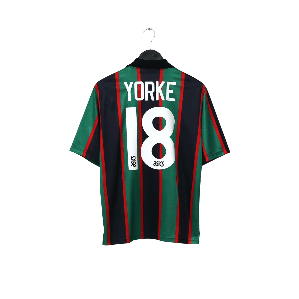 1993/95 Yorke #18 Aston Villa Vintage Asics Away Football Shirt (M)