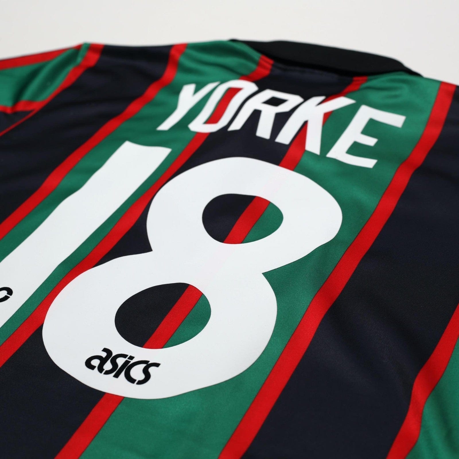 1993/95 Yorke #18 Aston Villa Vintage Asics Away Football Shirt (M)