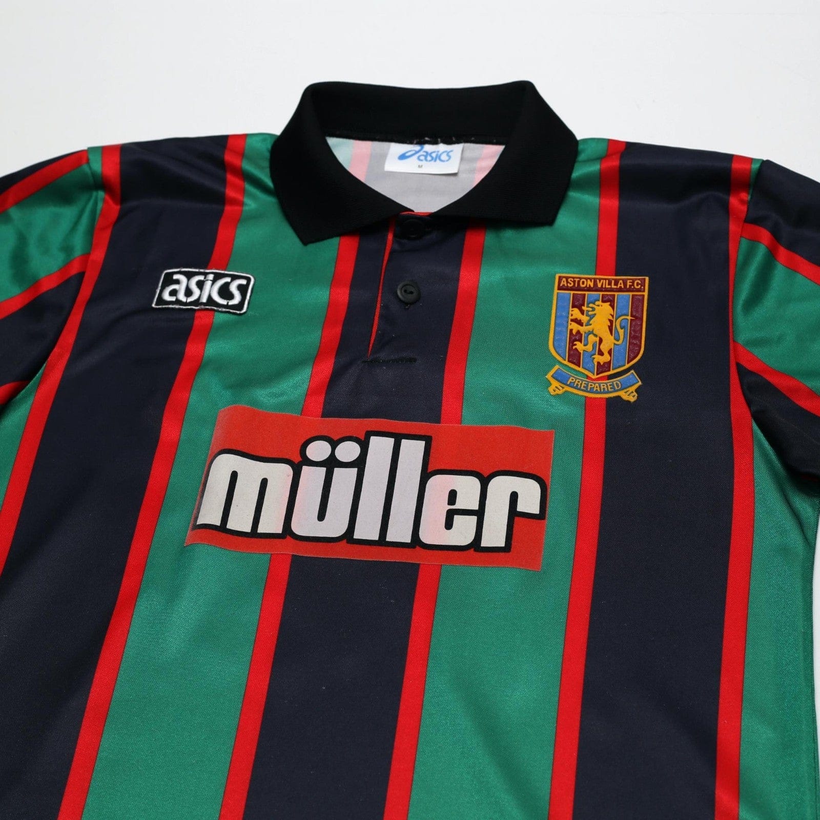 1993/95 Yorke #18 Aston Villa Vintage Asics Away Football Shirt (M)