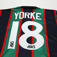1993/95 Yorke #18 Aston Villa Vintage Asics Away Football Shirt (M)