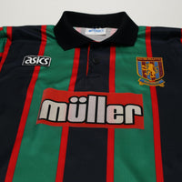 1993/95 Yorke #18 Aston Villa Vintage Asics Away Football Shirt (M)