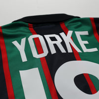 1993/95 Yorke #18 Aston Villa Vintage Asics Away Football Shirt (M)
