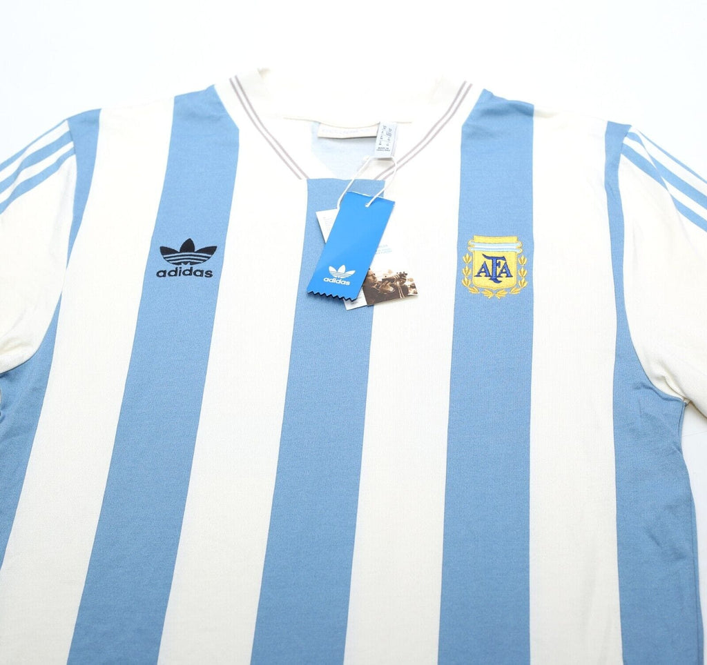 1993 MARADONA #10 Argentina adidas Originals L/S Home Football Shirt (M) BNWT