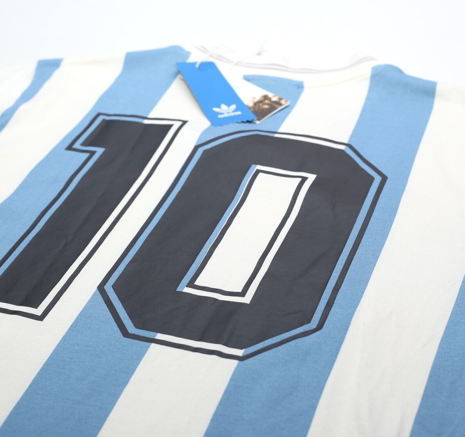 1993 MARADONA #10 Argentina adidas Originals L/S Home Football Shirt (M) BNWT