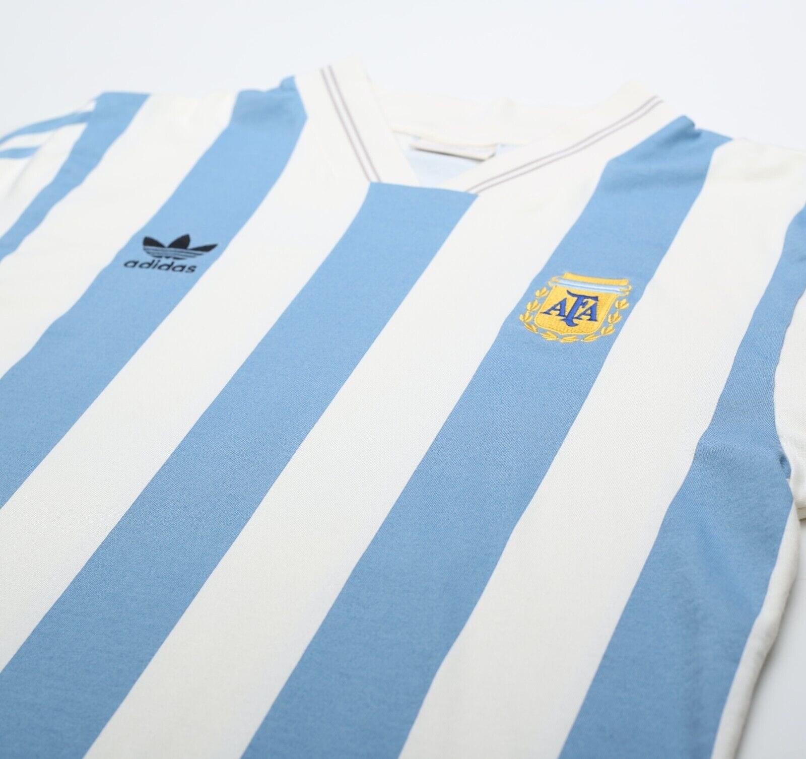 1993 MARADONA #10 Argentina adidas Originals L/S Home Football Shirt (M/L)