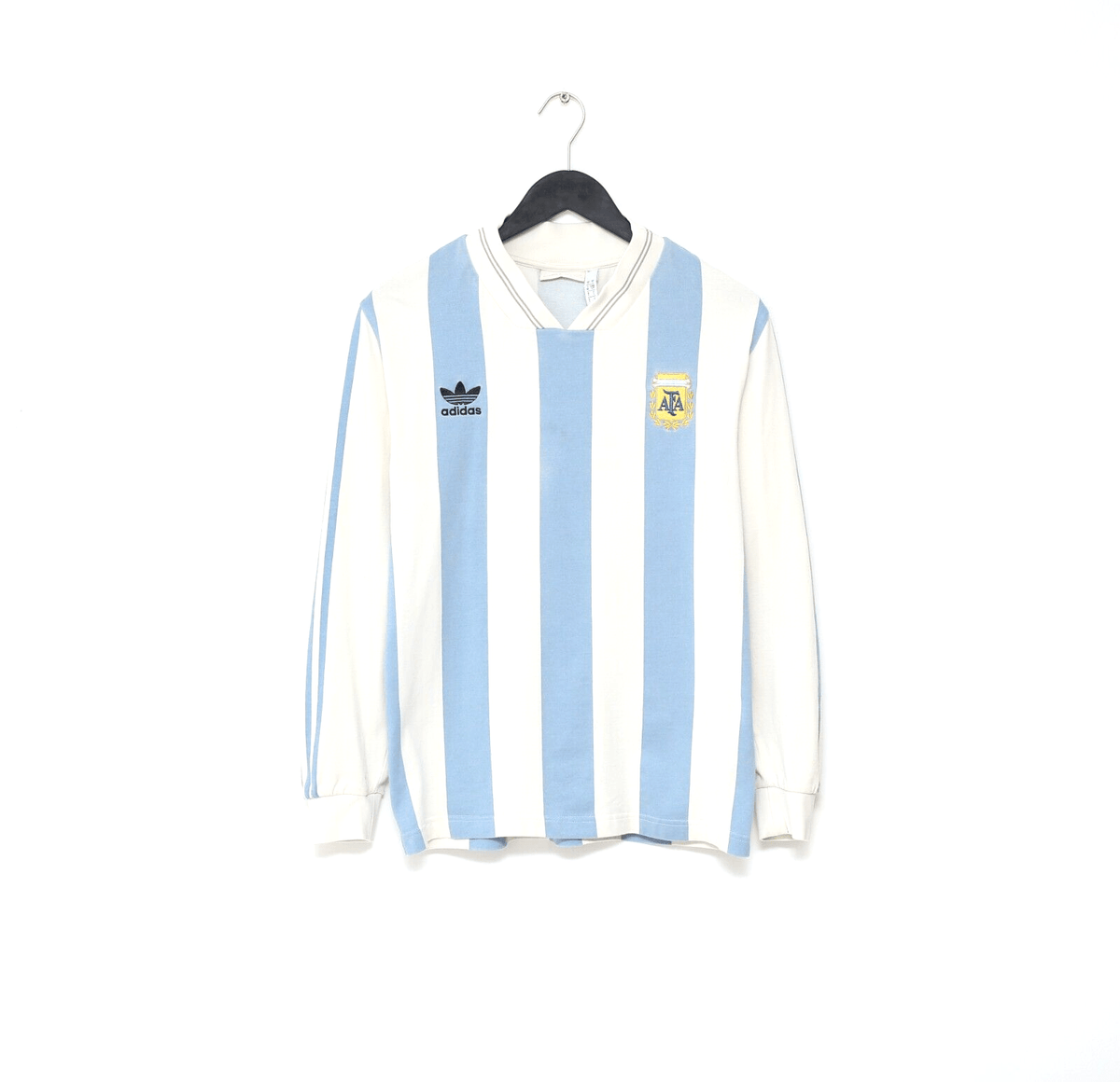 1993 MARADONA #10 Argentina adidas Originals L/S Home Football Shirt (S)