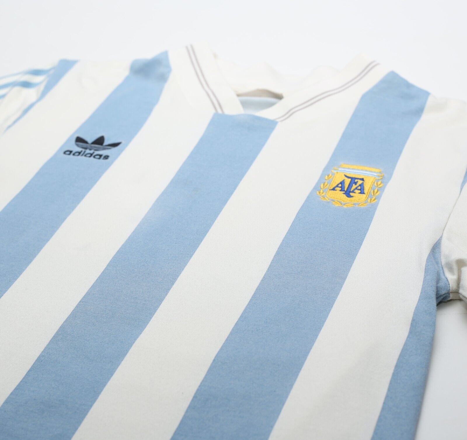 1993 MARADONA #10 Argentina adidas Originals L/S Home Football Shirt (S)