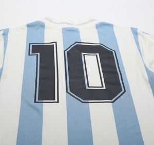 1993 MARADONA #10 Argentina adidas Originals L/S Home Football Shirt (S)