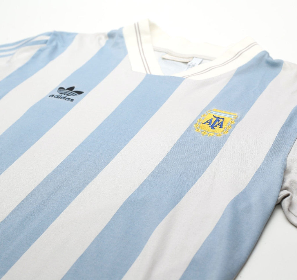 1993 MARADONA #10 Argentina adidas Originals LS Home Football Shirt (L)