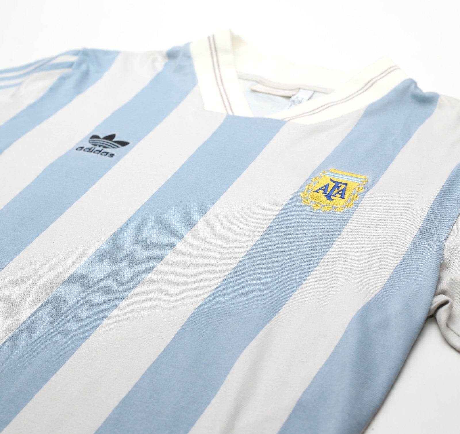 1993 MARADONA #10 Argentina adidas Originals LS Home Football Shirt (L)