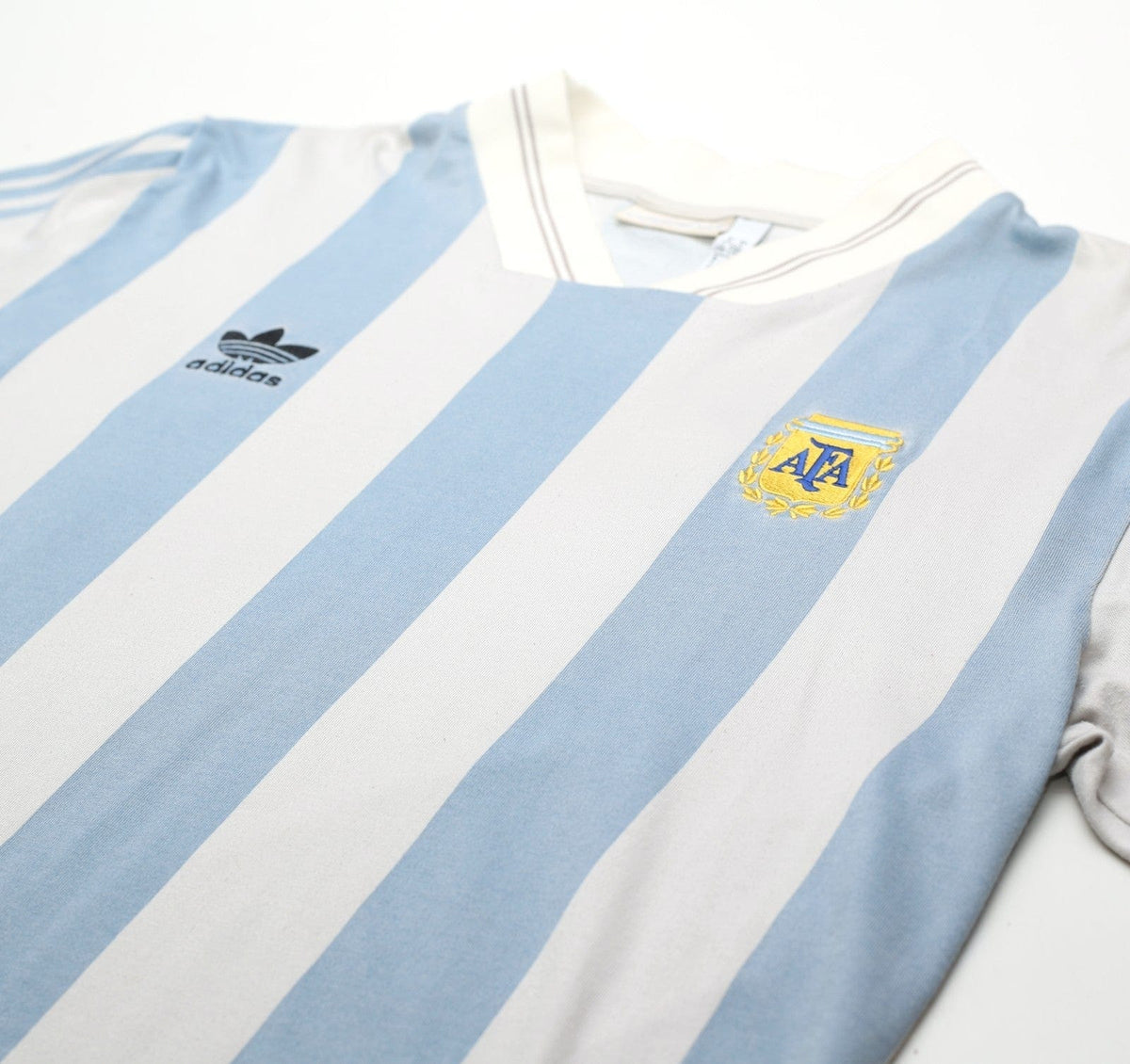1993 MARADONA #10 Argentina adidas Originals LS Home Football Shirt (L)