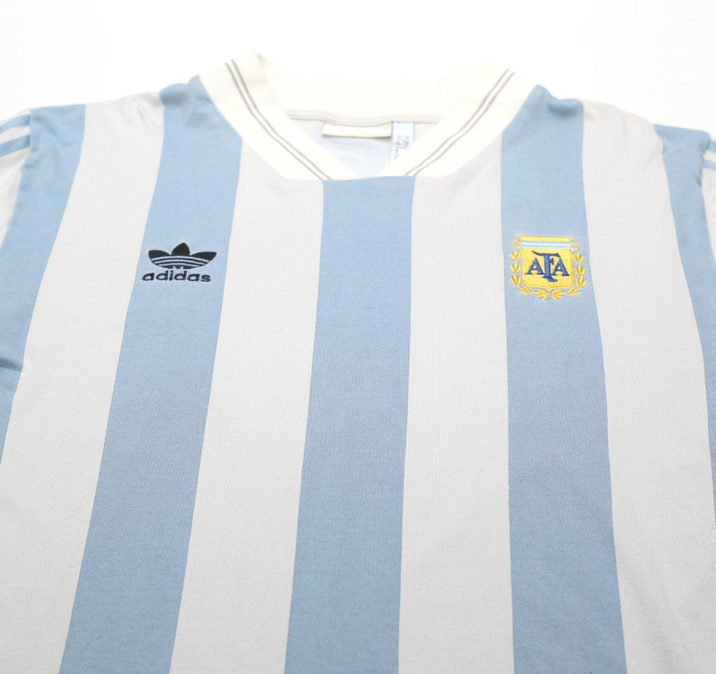 1993 MARADONA #10 Argentina adidas Originals LS Home Football Shirt (L)