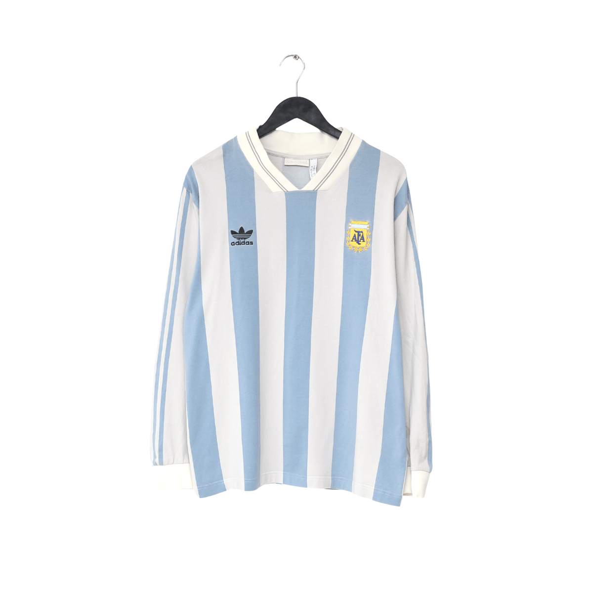 1993 MARADONA #10 Argentina adidas Originals LS Home Football Shirt (L)