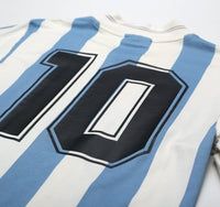 1993 MARADONA #10 Argentina adidas Originals LS Home Football Shirt (S)