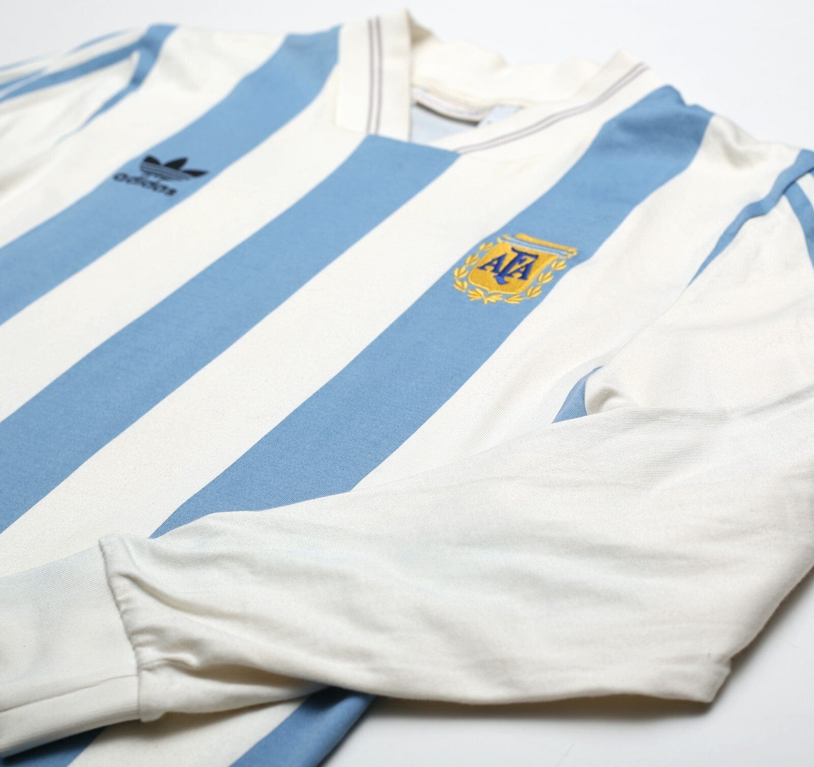 1993 MARADONA #10 Argentina adidas Originals LS Home Football Shirt (S)