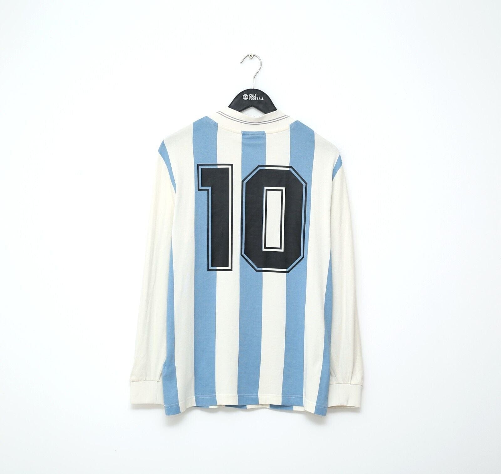 1993 MARADONA #10 Argentina Retro adidas Originals LS Home Football Shirt (S)